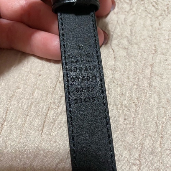Never worn Gucci Black Belt with Gold GG Buckle main image 5